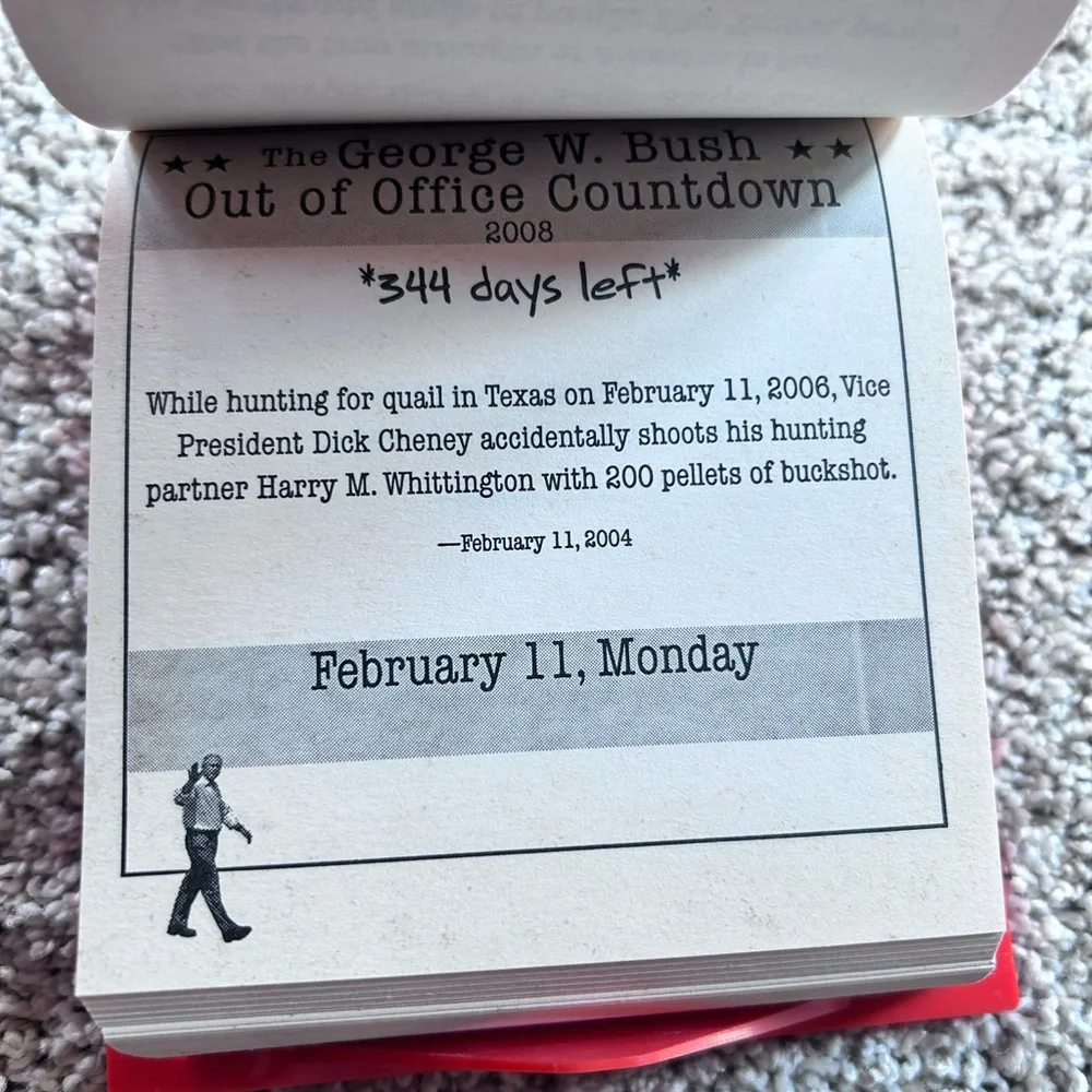 George W. Bush Out of Office Countdown Calendar - Red and Blue